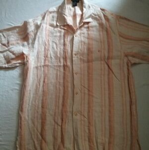 Mens Large stripe button down shirt